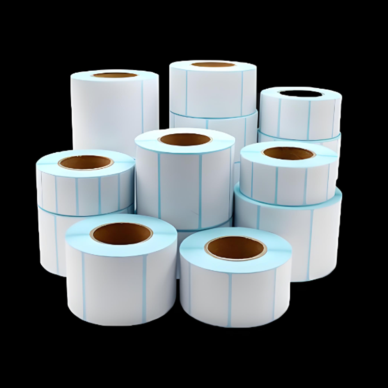 R-HRM 90#-3F-LD(60G) Papel térmico con base de pegamento frío de alta densidad y protección 3-en-1